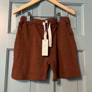 Rylee + Cru brown drawstring shorts 6-7y